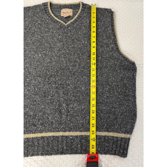 Vintage Woolrich Mens Wool Confetti Gray and Cream Vest Size XL - Picture 5 of 8